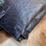 Authentic Real Ostrich Skin Businessmen Travel Duffle Purse Large Shoulder Bag