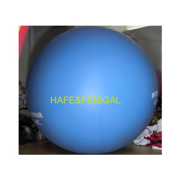 7ft Blue White Ads Balloon With Logo Printing Mounted On Ceiling Or Truss Use