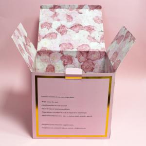 China Printed Double Side Folding Carton Box For Holiday Flower Shipping on sale