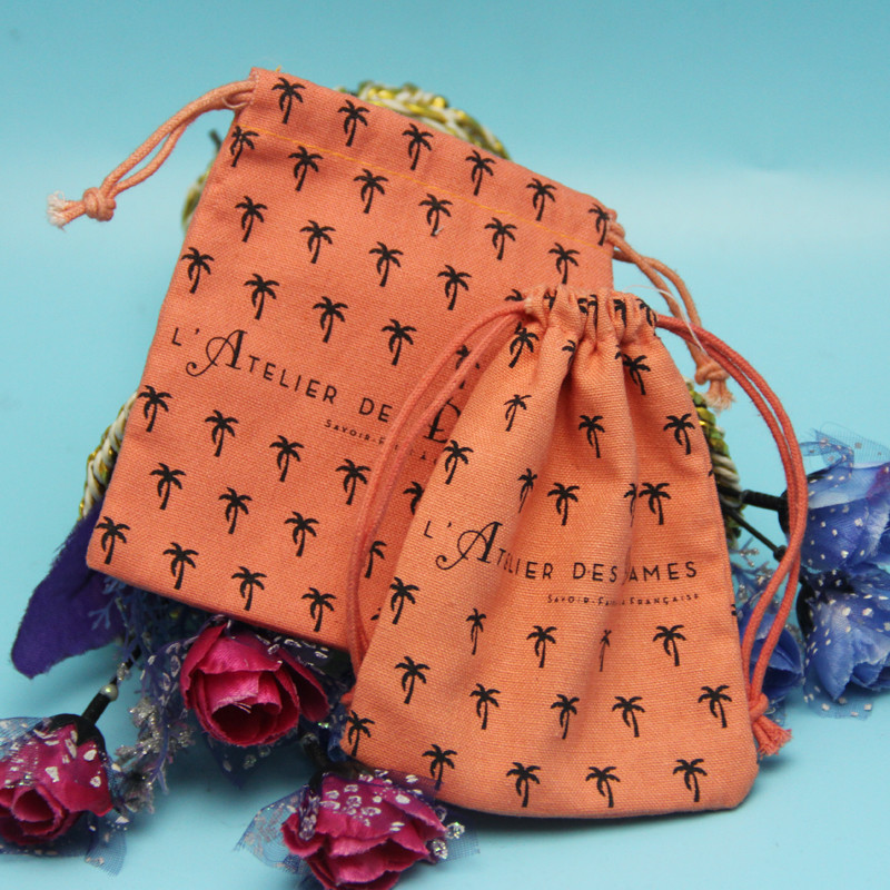 Colorful Drawstring Cotton Storage Bag Thick For Menstrual Cup Packing