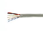 UTP CAT5E+2C 0.75mm2 4P 0.5CCA Bulk Cable Wire , Siamese Cable For CCTV