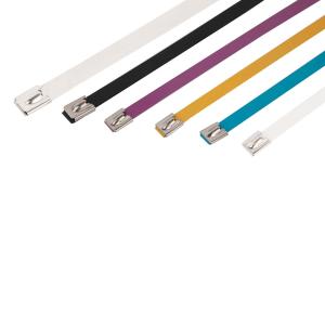 Wholesale 5.6x300mm Stainless Steel Zip Ties Exhaust Pipe Header PVC Coated SS Cable Ties from china suppliers