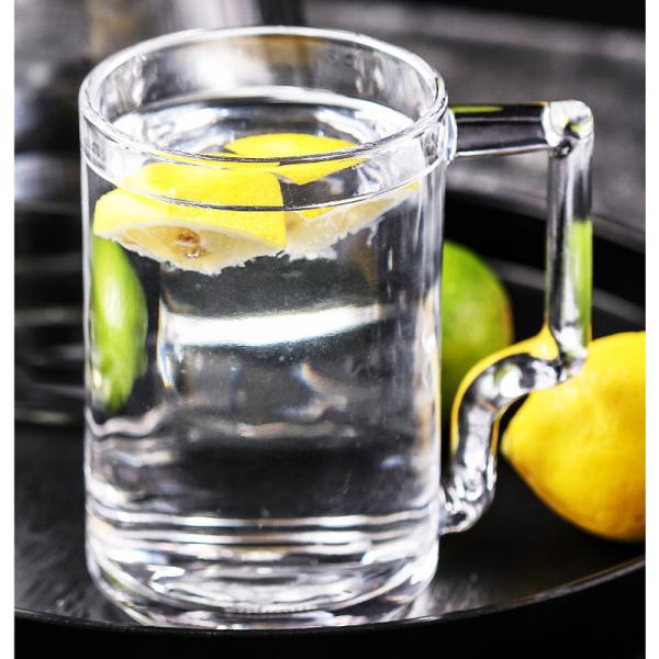 Custom Kettle Heat Resistant Tempered Milk Handle Glass Cup Transparent Beer Mugs Color Box Clear Keeping Drink Hot Cold T/T