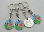 Personalised Iron, Brass, Copper Animal Shopping Trolley Coin Keychain with Die