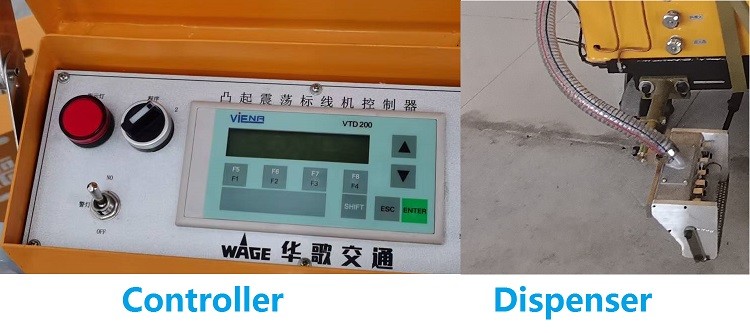 Battery Driving Thermoplastic Road Line Marking Machine For Convex Line