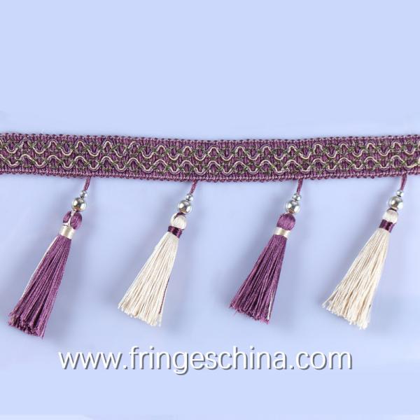 Handmade fashionable chain beads lace tassels fringes for curtain/sofa/pillow