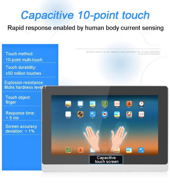 Industrial Capacitive/Resistive Monitor 27 Inch DC12 Volts Embedded Industrial All-in-One Touchscreen