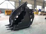 Yellow / Black Excavator Thumb Bucket For Gripping Capacity 3-100 Tons