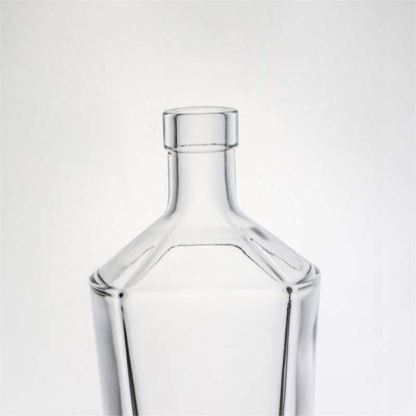 Glass Liquor Bottle for Whisky Gin Rum Vodka 500ml Capacity and Cork Stopper Included