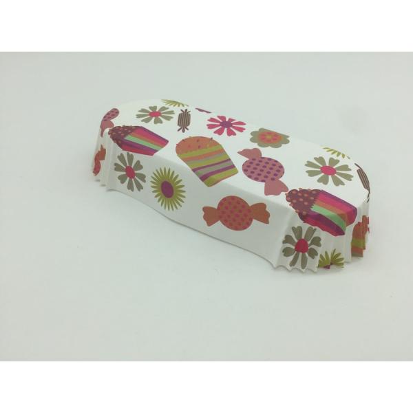 Decorative Paper Cupcake Holders , Jumbo Non Stick Muffin Liners Boat Shape Candy Pattern