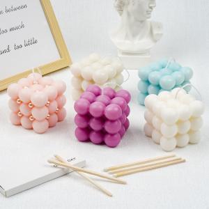 Wholesale Customized White Soy Rubix Cube Luxury Big Scented Bubble Candles from china suppliers