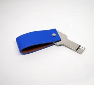 Wholesale Metal Key Shaped Cle USB with Colorful Leather Cover from china suppliers