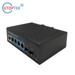 UT24GMP-SFP L2 Managed Industrial 10/100/1000M 4xPOE+2SFP+1xConsole,DIN Rail,-40