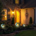 Metal IP65 Waterproof Solar Moon Garden Light