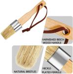 1in Wooden Handle Wax Paint Brush Set 0.32g