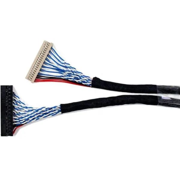 1.25mm 2.0mm Pitch 20 30 40 Pin Connector LVDS Shielded Wire LCD Display Cable