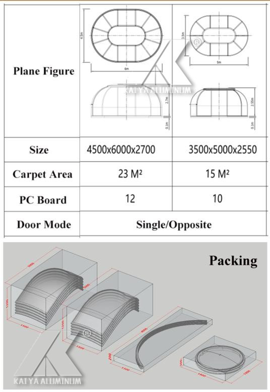 Outdoor Clear Transparent Pc Large Aluminum Profile Dome Trade Show Tent For Camping
