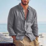 Clothes Supplier Custom Print Embroidered Button Down Collar Men Solid White