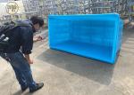 Polyethylene Linen Industrial Plastic Laundry Trolley Basket On Wheels 2100 *