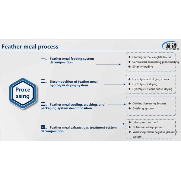 Feather Meal Line ISO9001 Animal Rendering Plant Carbon Steel
