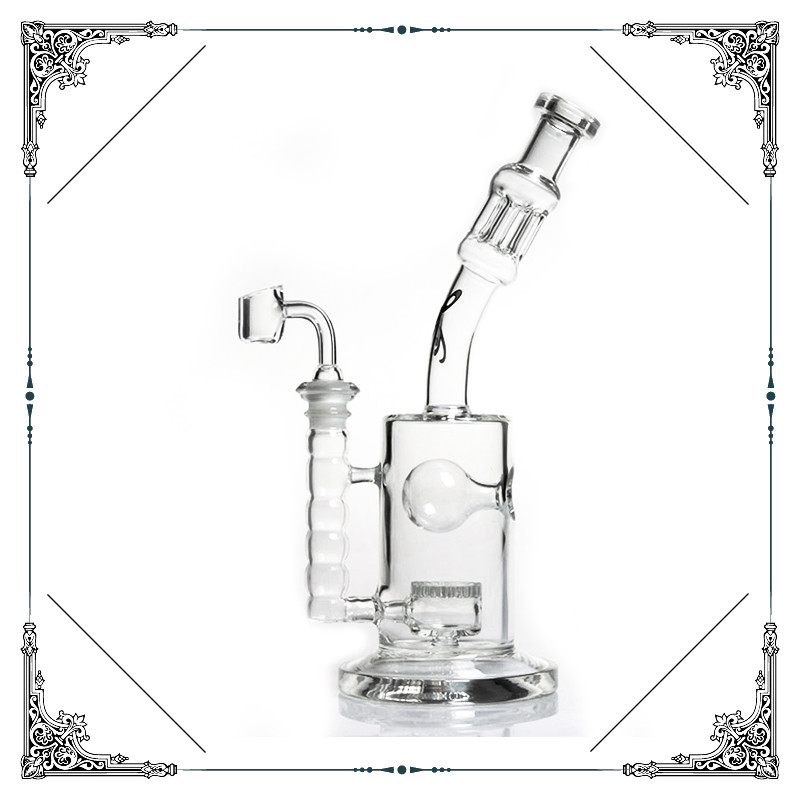 Toro Dab Oil Rigs With Honeycomb Jet Perc Glass Bubbler Bongs