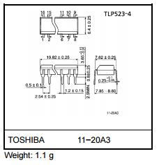 Integrated Circuit Ic Dc Output Module Solid State Relay TLP523-4
