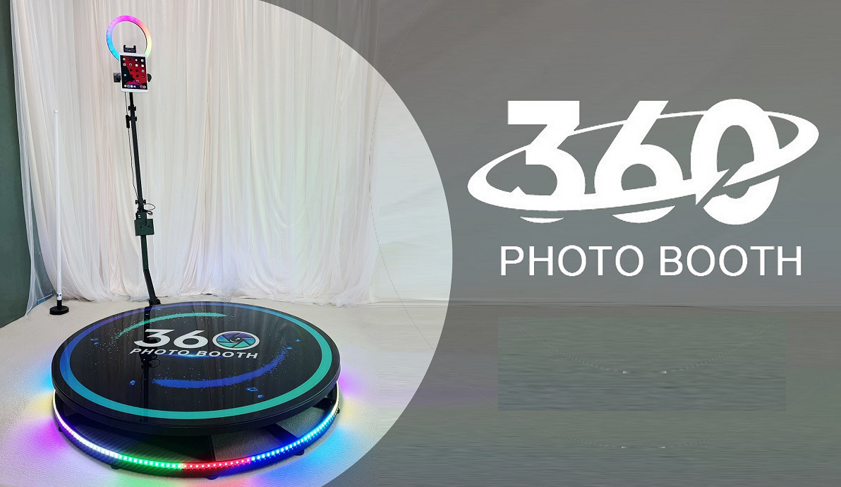 Thick Metal Automatic 360 Degree Slow Motion Photo Booth Round Shape