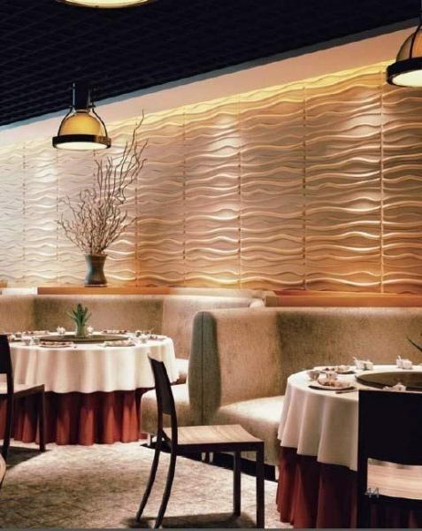 Hotel Restaurants Wall Decorative Acoustic 3D Panel with Dry-Proces Production