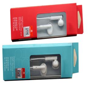 Wholesale portable earphone gift box headphone paper box with hook flat color paper earphone box from china suppliers