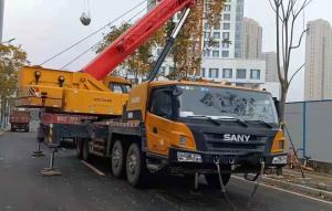 China Sany Used Boom Truck Crane , 75 Ton Lorry Crane STC50S Straight Arm on sale