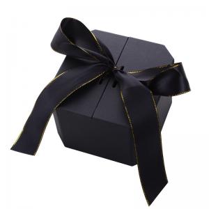 Wholesale Custom Boutique Luxury Matt Jewelry Gift Box with Magnetic Closure and Black Ribbon from china suppliers