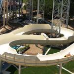 FRP Custom Water Slides , 6 People Fiberglass Family Slide , Aqua Park Equipment