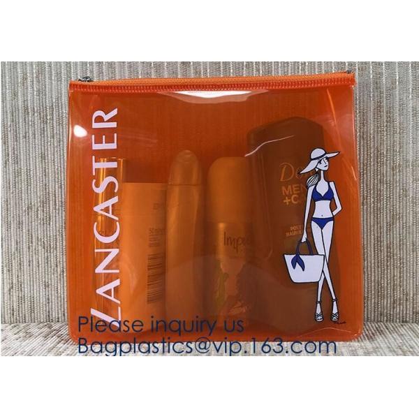Hot Eco-Friendly Transparent Plastic PVC Cosmetic Bag With Zipper,Offset printing/Silk screen printing/Gravure printing/