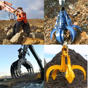 Wholesale OEM ODM Orange Peel Rotating 20-50 Ton Excavator Rock Grab from china suppliers
