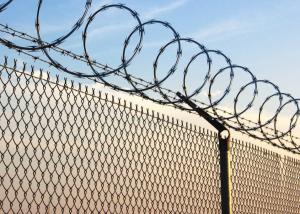 Wholesale Metal 1.5m High Diamond Mesh Razor Wire Fencing Commercial Grade from china suppliers
