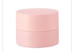 Round Pink 2oz 3oz Custom Glass Cosmetic Bottles Frosted Makeup Pump Bottle