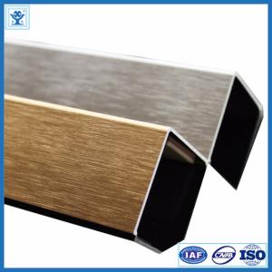 Wholesale Brushed Gold Color Anodized Aluminum Angle Profiles for Decoration Material from china suppliers