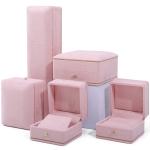 Rectangle Pink Jewelry Box for Custom Logo Packaging of Bracelets Necklaces and