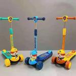 Unisex Battery-powered Children's Scooter Car with Flash Foldable and Battery