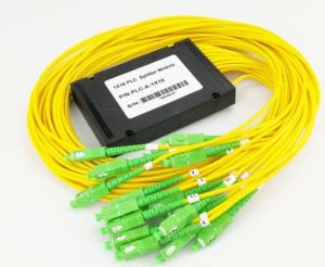 China ABS Box 1x16 PLC Splitter SC APC Singlemode LSZH Fiber Optic PLC Splitter on sale