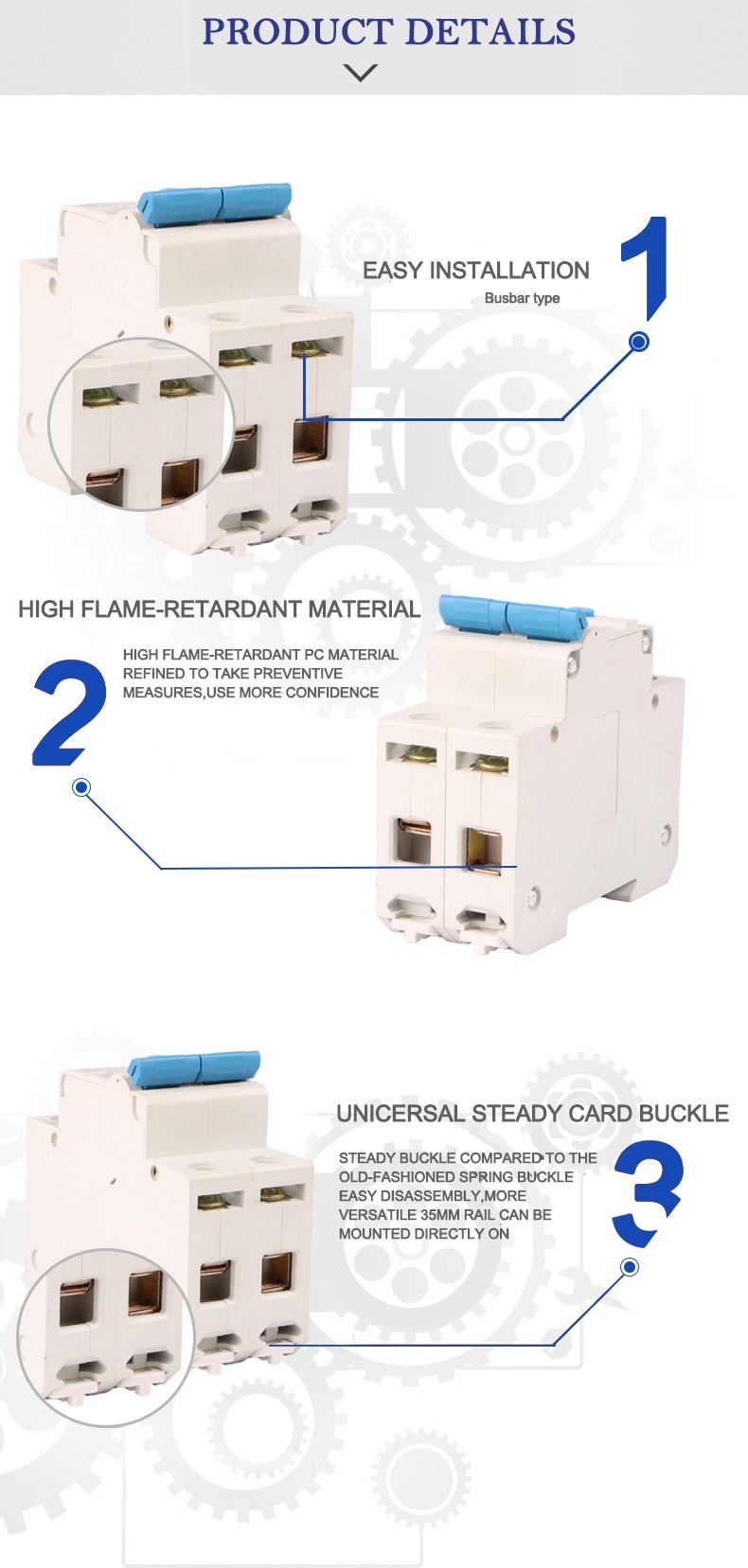 Residual Current RCBO Breaker Overload Protection Plug In Type NBSM6-63LM C63