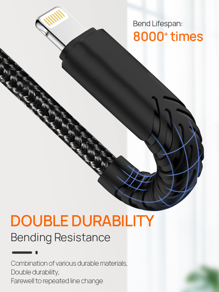 Custom Logo 0.5M Micro USB Lightning Cable For Apple