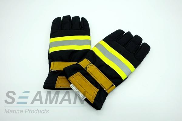 Fire Retardant Aramid Fiber Leather Fireman Protective Gloves Fire Fighting