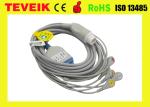 Compatible Mindray PM6000 One Piece 5 lead ECG Cable with snap IEC For Medical