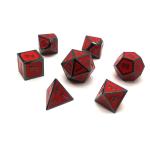 For Sale Metal Game Dice Set Black Nickle Plating with Red Color