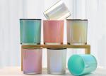 200ml 300ml 12oz 15oz Rainbow Iridescent Glass Candle Jar Empty Cylinder for