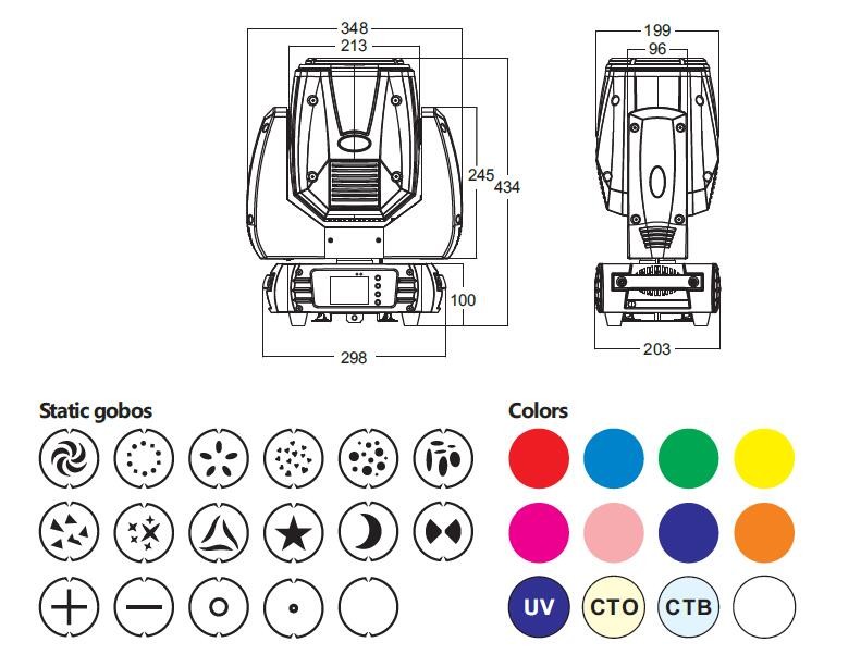 2017 Color Imagination lightweight housing moving head beam