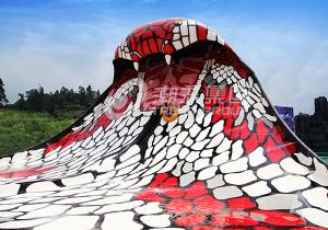Wholesale King Cobra Fiberglass Water Slides With The Slide Length Of 112m for Water Park from china suppliers