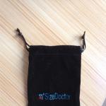 Portable Black Velvet Drawstring Bag Lightweight For Electronics / Gift