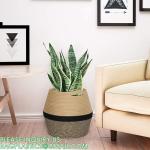 Home Decoration Basket For Plants Cotton Rope Woven Rattan Flower Pots Planter